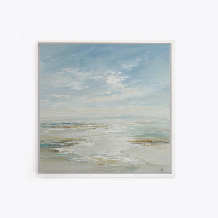 Peaceful Ocean Horizon Framed Canvas Print, Medical Office Art, Printable Art, Office Decor, Fine Art, Calm, Medical Wall Art, MOA-1x1-28
