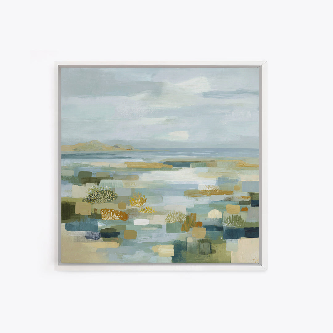 Clean Geometric Composition Framed Canvas Print, Medical Office Art, Biology Art, Office Decor, Abstract Art, Calm, Art Print, MOA-1x1-34