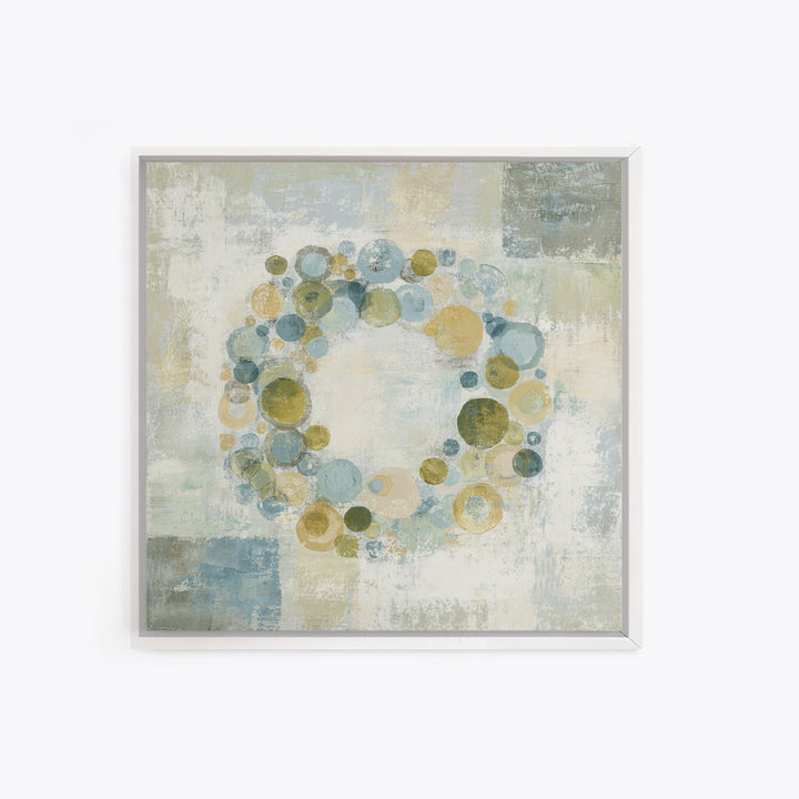 Abstract Cells and Circles as Soothing Pattern Framed Canvas Print, Medical Office Art, Fine Art Print, Office Decor, MOA-1x1-53