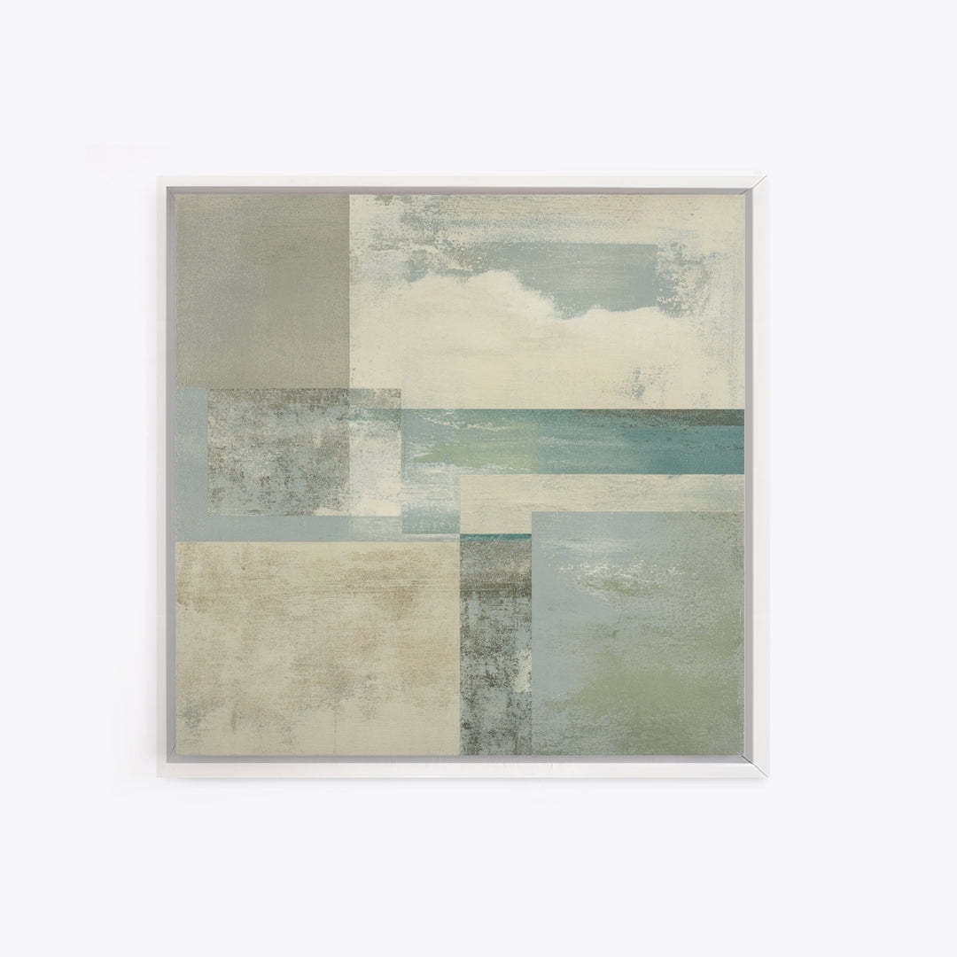 Clean Geometric Composition Framed Canvas Print, Medical Office Art, Biology Art, Office Decor, Abstract Art, Calm, Art Print, MOA-1x1-58