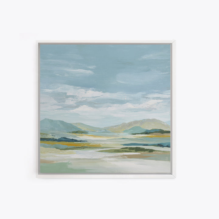 Soft Mountain Landscape Framed Canvas Print, Medical Office Art, Medical School, Office Decor, Fine Art, Calm, Minimalist Decor, MOA-1x1-74