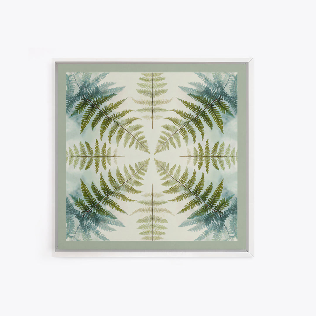 Minimal Green Fern Specimen Framed Canvas Print, Medical Office Art, Medical Student Gift, Office Decor, Fine Art, Calm, MOA-1x1-8