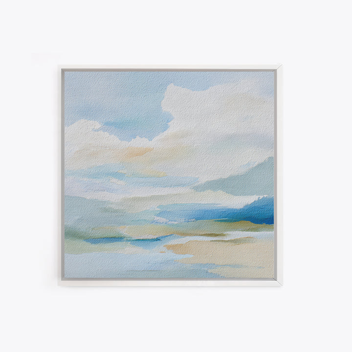 Sky and Cloud Scene Canvas Print, Medical Office Art, Textured Painting, Office Decor, Fine Art, Calm, Minimalist Art, MOA-1x1-81