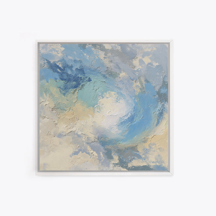Calming Blue Abstract Canvas Print, Medical Office Art, Wall Art, Office Decor, Fine Art, Calm, Printable Card, Medical Art, MOA-1x1-97