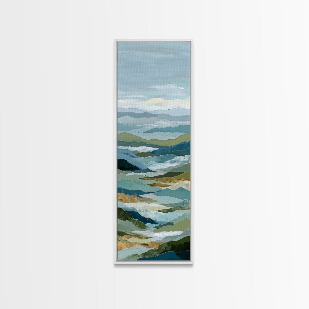 Soft Mountain Landscape Canvas Print, Medical Office Art, Biology Art, Office Decor, Fine Art, Calm, Art Print, Room Decor, MOA-1x3-14