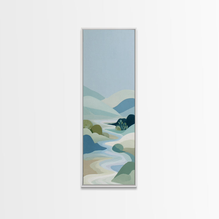 Simple Line Figure Framed Canvas Print, Medical Office Art, Heart Anatomy Print, Office Decor, Oil Painting, Calm, MOA-1x3-30