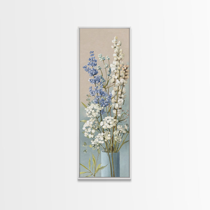 Lavender Botanical Still Life Canvas Print, Medical Office Art, Dental Office Decor, Office Decor, Oil Painting, Calm, MOA-1x3-33