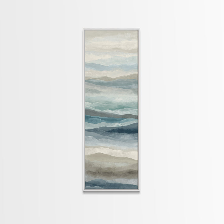 Peaceful Ocean Horizon Canvas Print, Medical Office Art, Printable Wall Art, Office Decor, Oil Painting, Calm, Anatomy Wall Art, MOA-1x3-40
