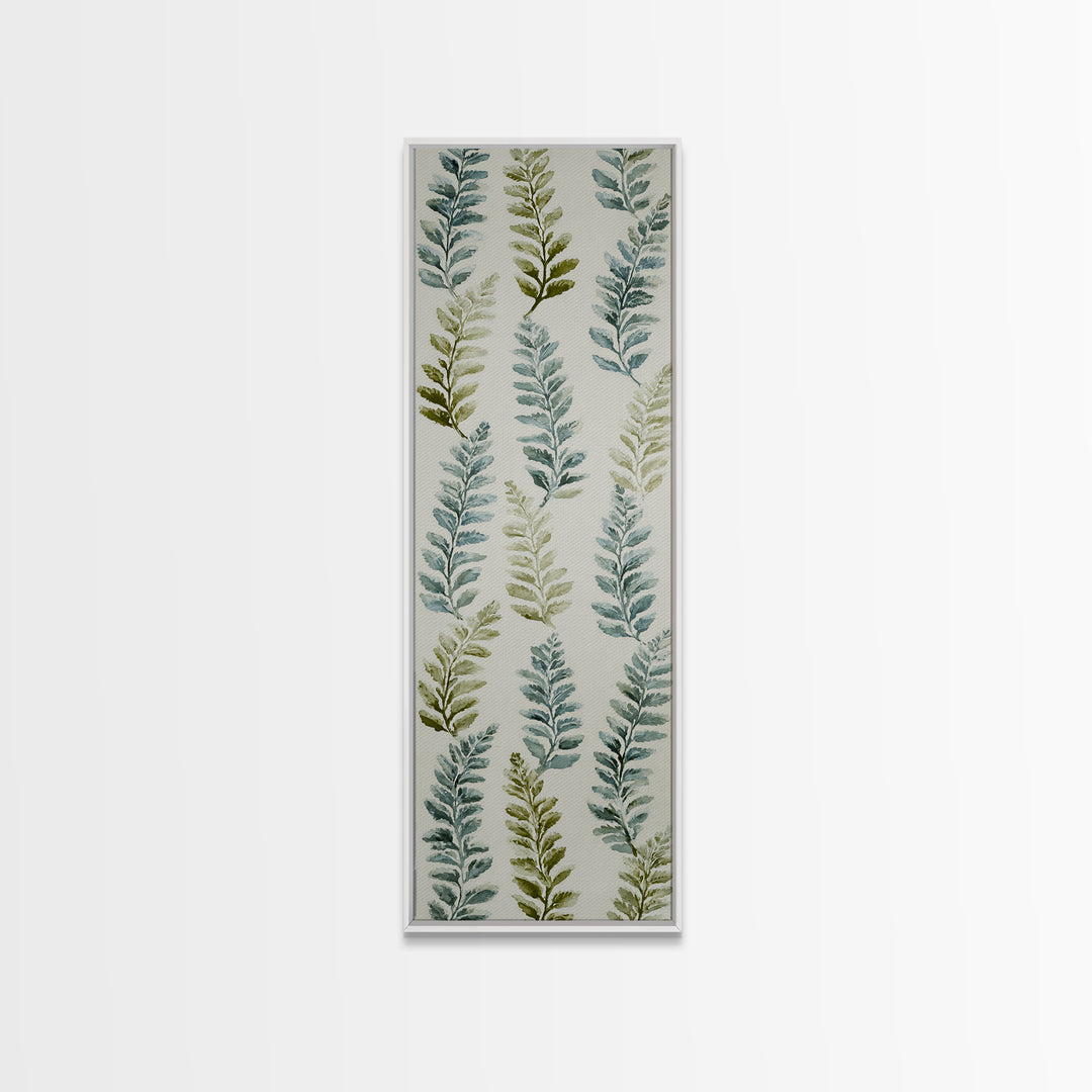 Minimal Green Fern Specimen Canvas Print, Medical Office Art, Contemporary Art, Office Decor, Fine Art, Calm, Animal Art, MOA-1x3-44