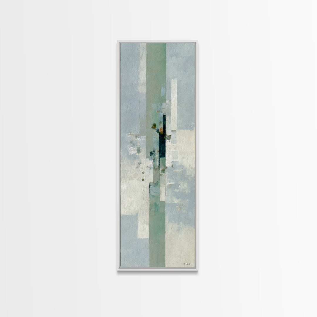 Clean Geometric Composition Framed Canvas Print, Medical Office Art, Science Art, Office Decor, Abstract Art, Calm, MOA-1x3-46