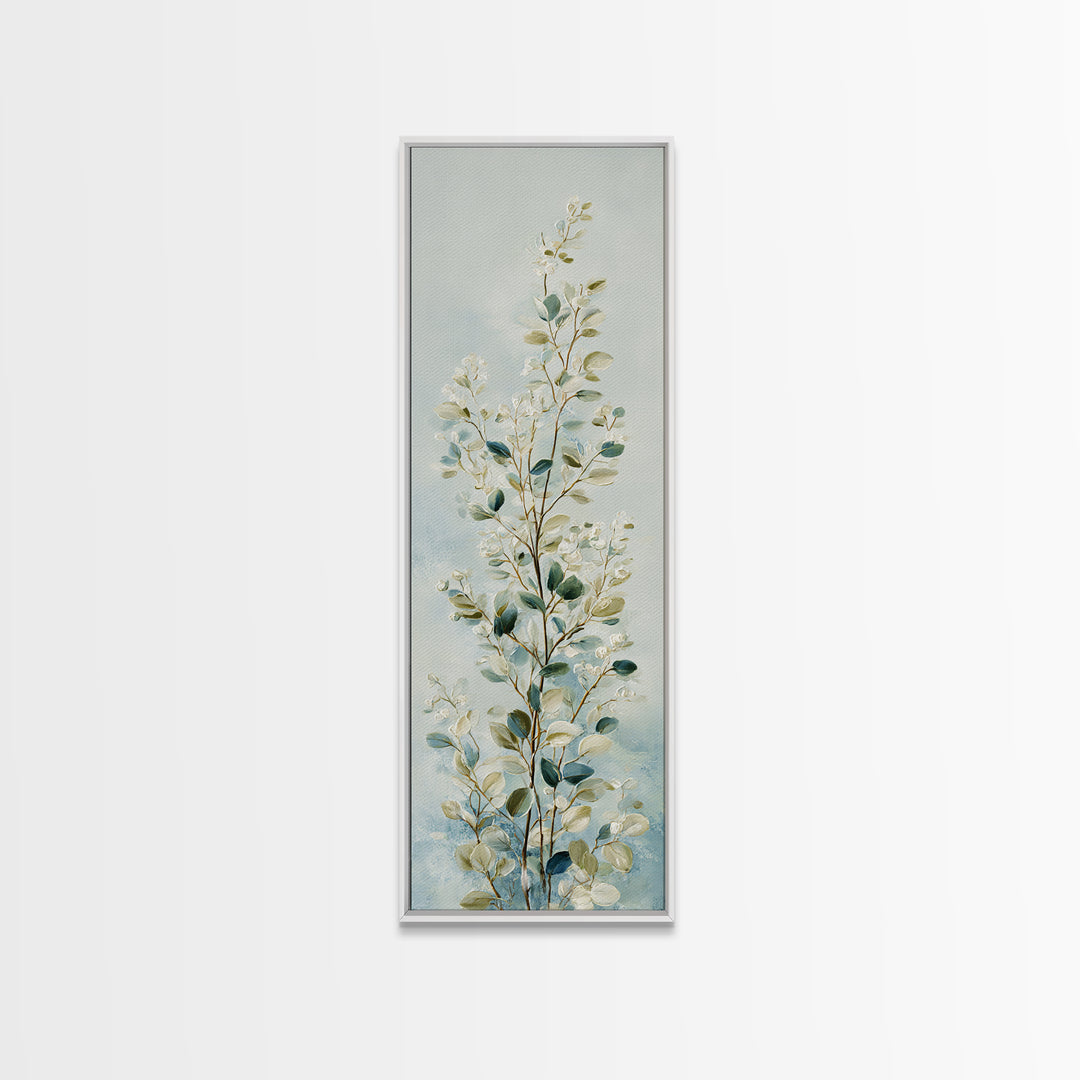 Botanical Eucalyptus Branch Canvas Print, Medical Office Art, Healthcare Wall Art, Office Decor, Watercolor Art, Calm, MOA-1x3-63
