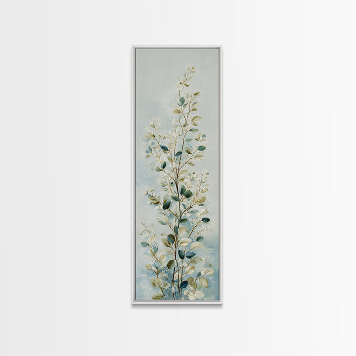 Botanical Eucalyptus Branch Canvas Print, Medical Office Art, Healthcare Wall Art, Office Decor, Watercolor Art, Calm, MOA-1x3-63