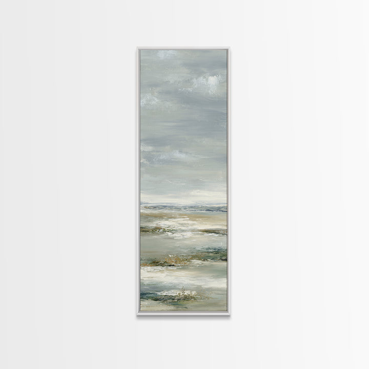 Peaceful Ocean Horizon Framed Canvas Print, Medical Office Art, Teal Wall Art, Office Decor, Fine Art, Calm, Anatomy Art, MOA-1x3-64