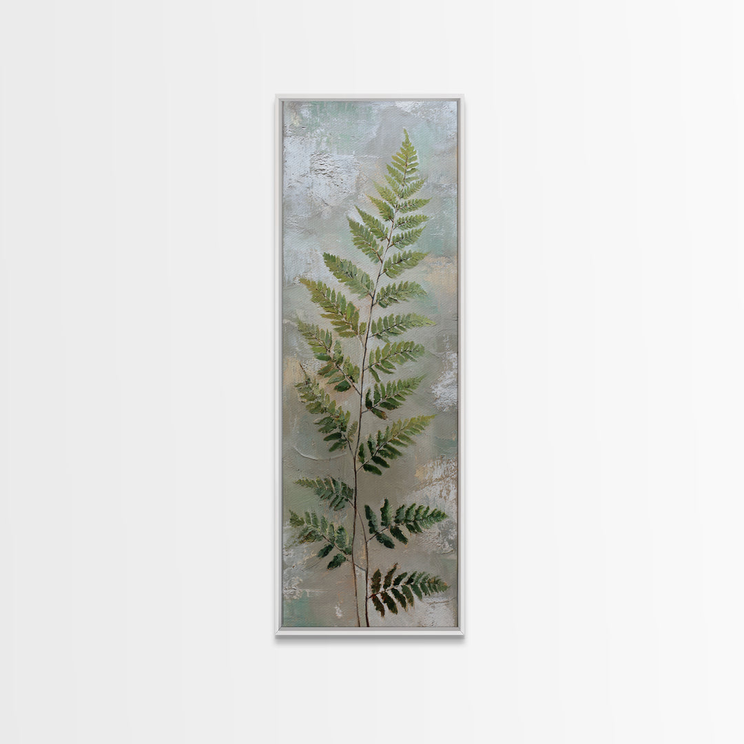 Minimal Green Fern Specimen Canvas Print, Medical Office Art, Dental Office Decor, Office Decor, Fine Art, Calm, Brain Art, MOA-1x3-68