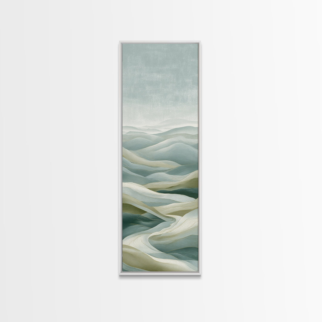 Clean Geometric Composition Framed Canvas Print, Medical Office Art, Science Art, Office Decor, Abstract Art, Calm, MOA-1x3-70