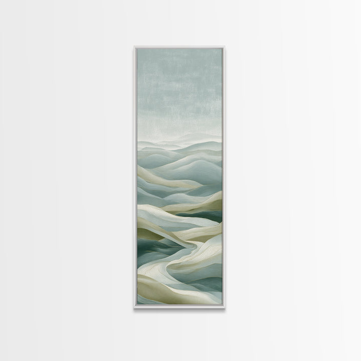Clean Geometric Composition Framed Canvas Print, Medical Office Art, Science Art, Office Decor, Abstract Art, Calm, MOA-1x3-70
