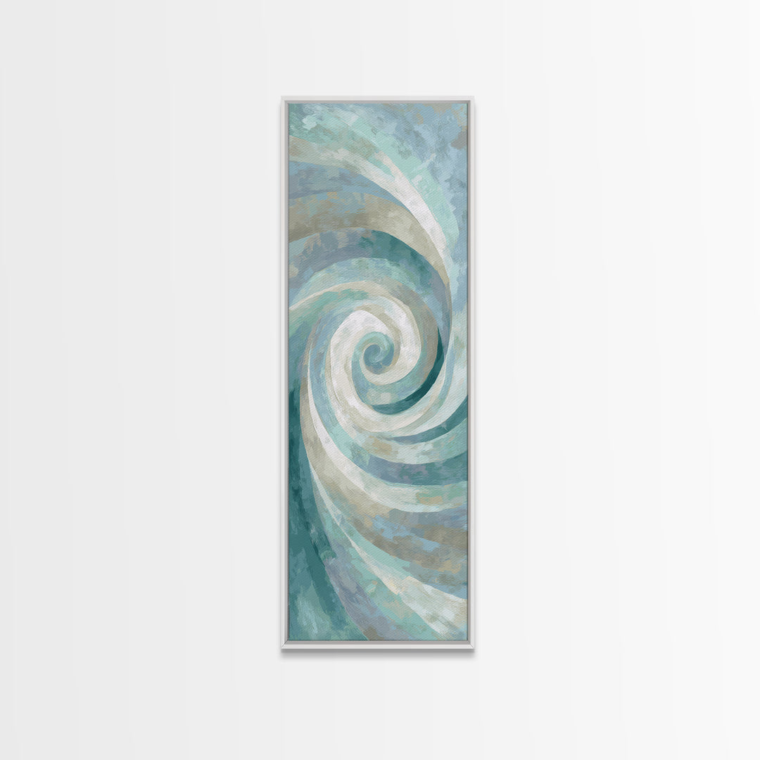 Abstract Healing Spiral Framed Canvas Print, Medical Office Art, Educational Poster, Office Decor, Calm, Fine Art Print, MOA-1x3-75