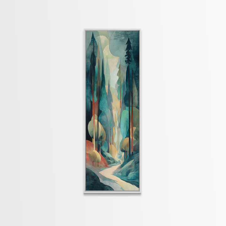 Soft Mountain Landscape Canvas Print, Medical Office Art, Luxury Decor, Office Decor, Fine Art, Calm, Digital Wall Art, MOA-1x3-86