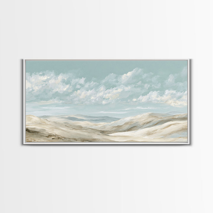 Large Neutral Landscape Framed Canvas Print, Medical Office Art, Art Print, Office Decor, Fine Art, Calm, Printable Art, MOA-2x1-12