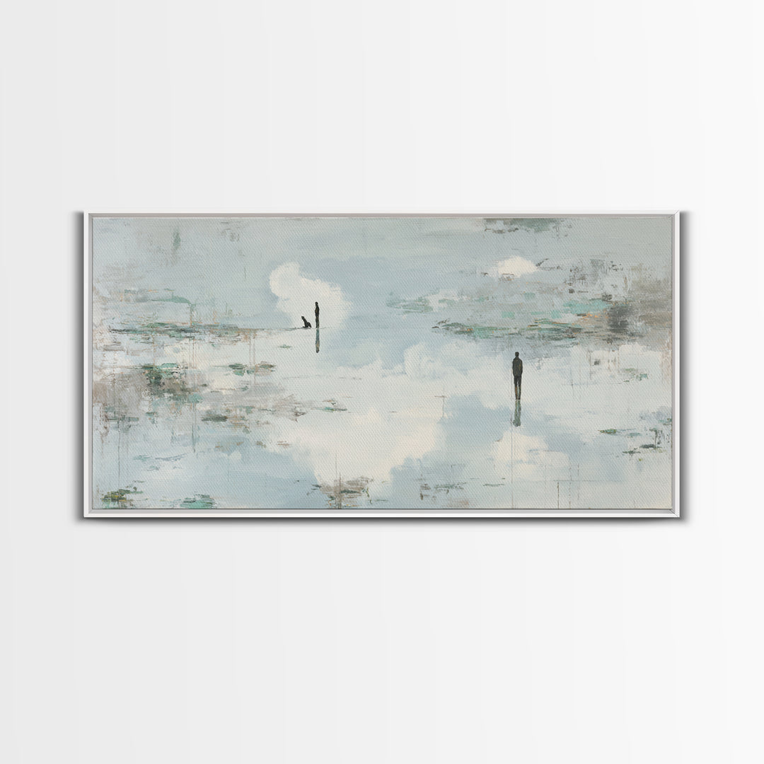Simple Line Figure Framed Canvas Print, Medical Office Art, Fine Art Print, Office Decor, Fine Art, Calm, Wall Decor, MOA-2x1-14