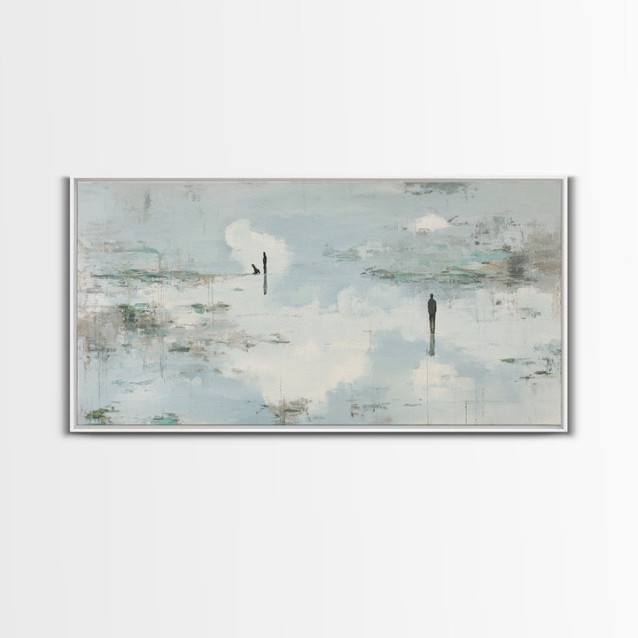 Simple Line Figure Framed Canvas Print, Medical Office Art, Fine Art Print, Office Decor, Fine Art, Calm, Wall Decor, MOA-2x1-14