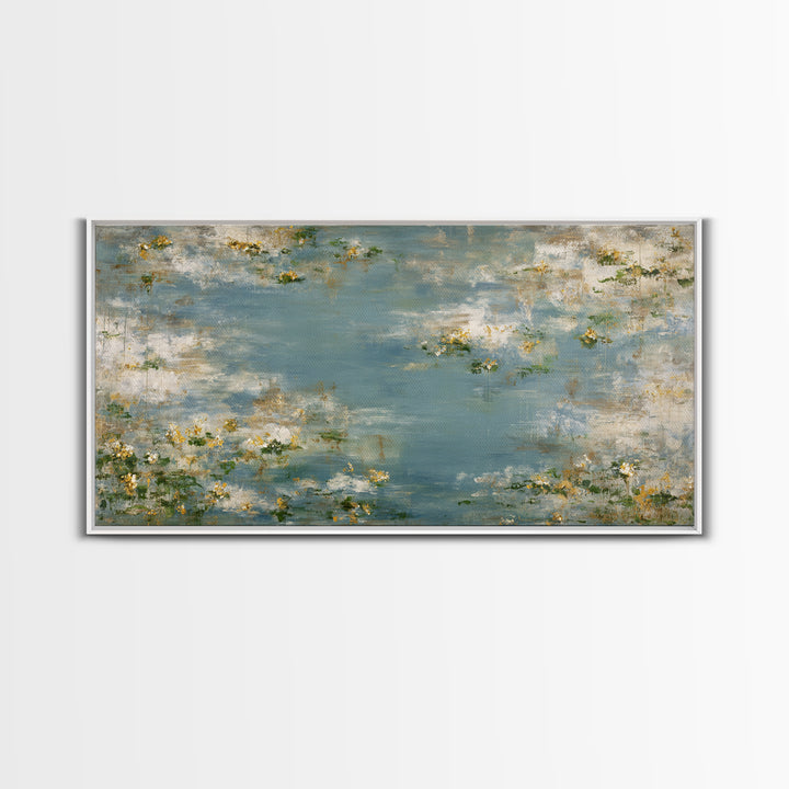 Sunlit Meadow with Wildflowers and Calm Mood Canvas Print, Medical Office Art, Office Decor, Watercolor Art, Calm, MOA-2x1-32