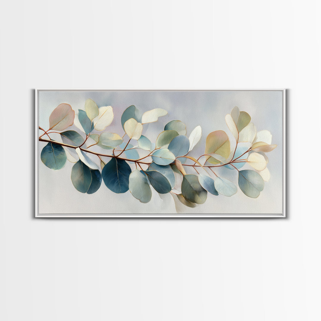 Botanical Eucalyptus Branch Canvas Print, Medical Office Art, Animal Art, Office Decor, Watercolor Art, Calm, MOA-2x1-47