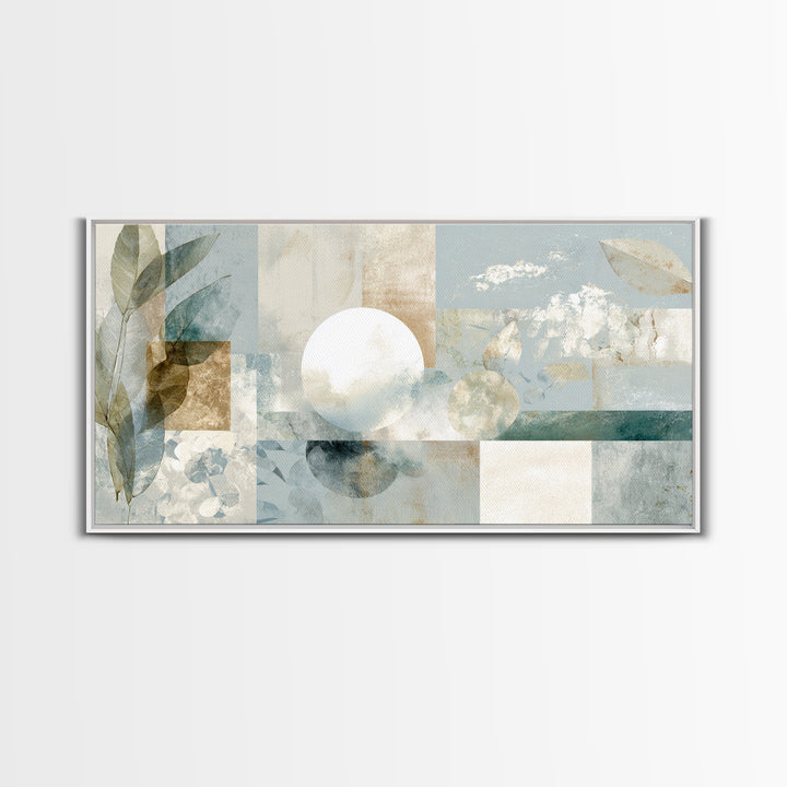 Clean Geometric Composition Framed Canvas Print, Medical Office Art, Luxury Decor, Office Decor, Calm, Digital Wall Art, MOA-2x1-6