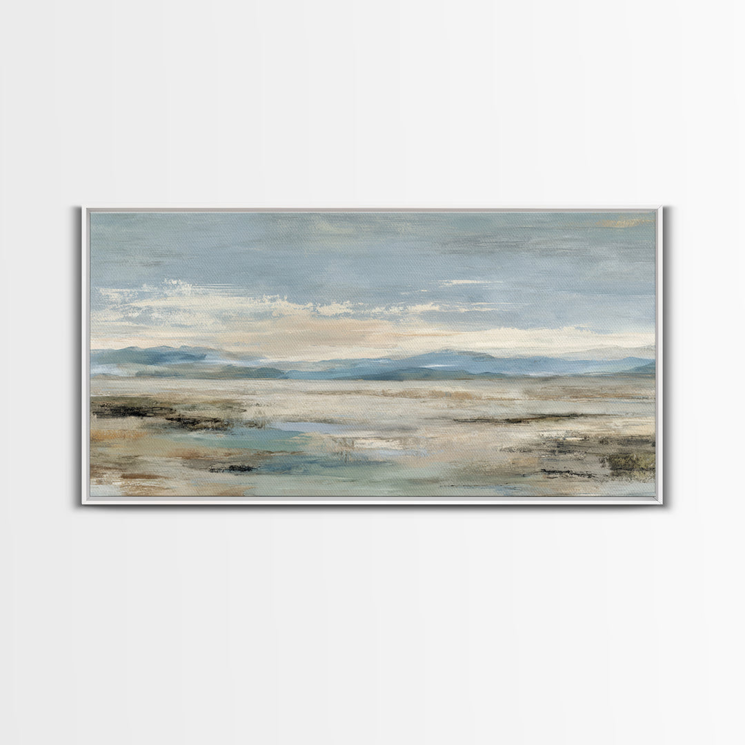 Large Neutral Landscape Framed Canvas Print, Medical Office Art, Brain Poster, Office Decor, Fine Art, Calm, Medical School, MOA-2x1-84