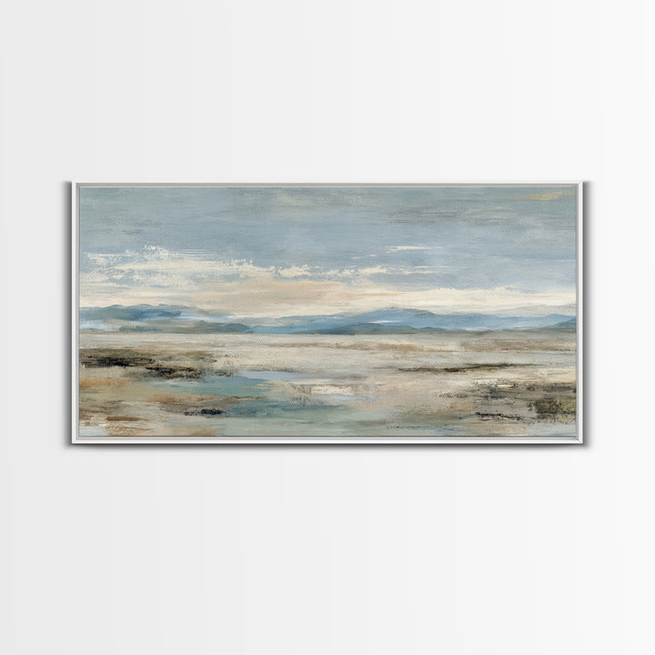 Large Neutral Landscape Framed Canvas Print, Medical Office Art, Brain Poster, Office Decor, Fine Art, Calm, Medical School, MOA-2x1-84