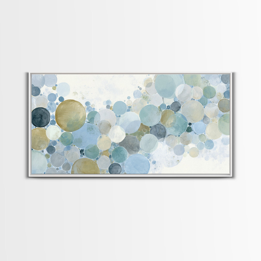 Abstract Cells and Circles as Soothing Pattern Framed Canvas Print, Medical Office Art, Printable Card, Office Decor, MOA-2x1-97