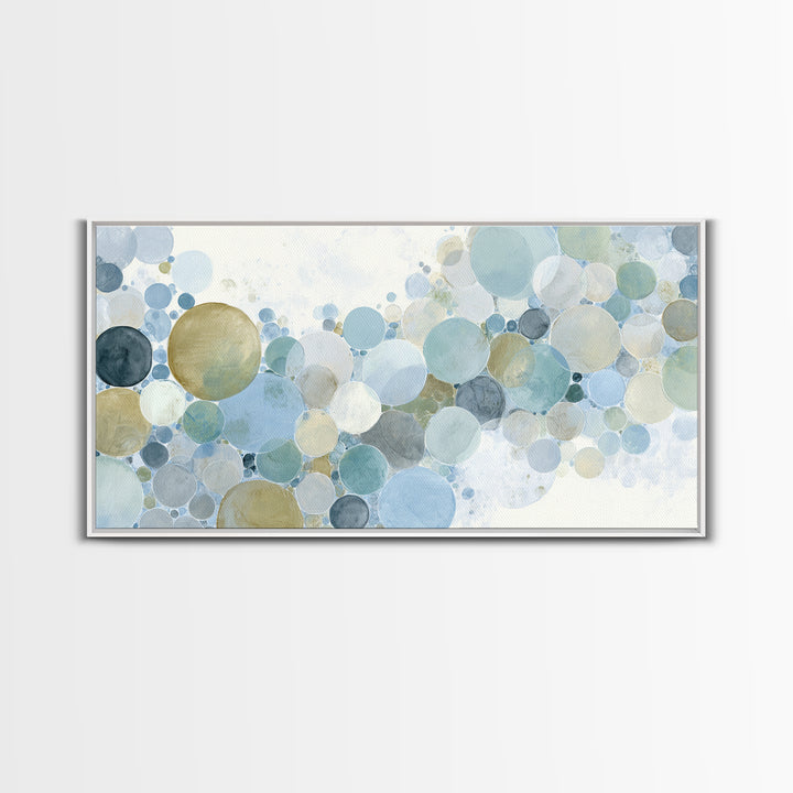 Abstract Cells and Circles as Soothing Pattern Framed Canvas Print, Medical Office Art, Printable Card, Office Decor, MOA-2x1-97