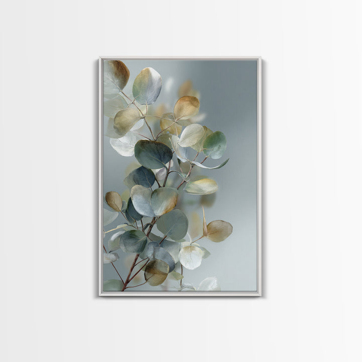 Botanical Eucalyptus Branch Canvas Print, Medical Office Art, Medical School, Office Decor, Fine Art, Calm, Minimalist Decor, MOA-2x3-11