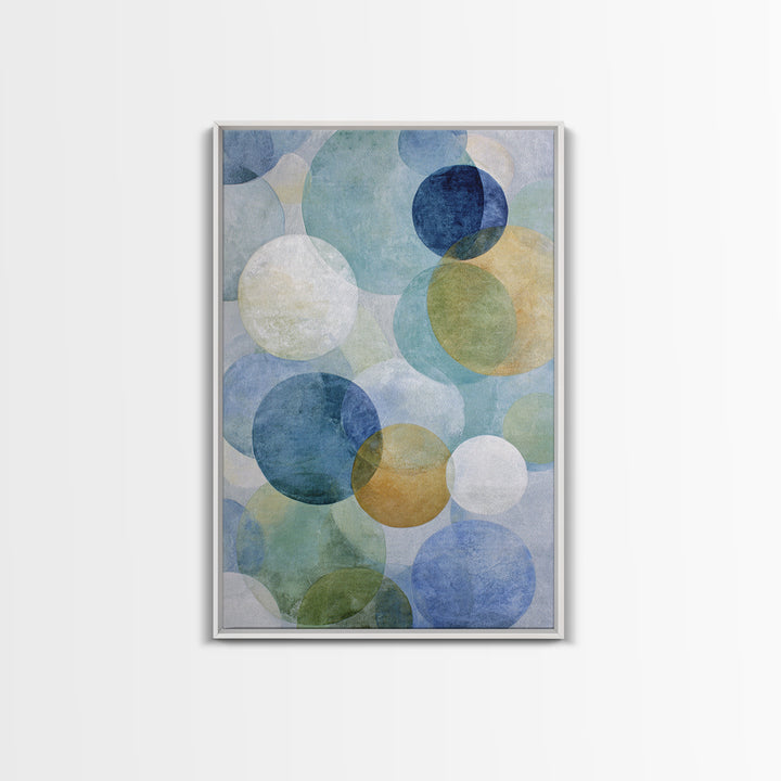 Abstract Cells and Circles as Soothing Pattern Framed Canvas Print, Medical Office Art, Digital Art, Office Decor, Abstract Art, MOA-2x3-13
