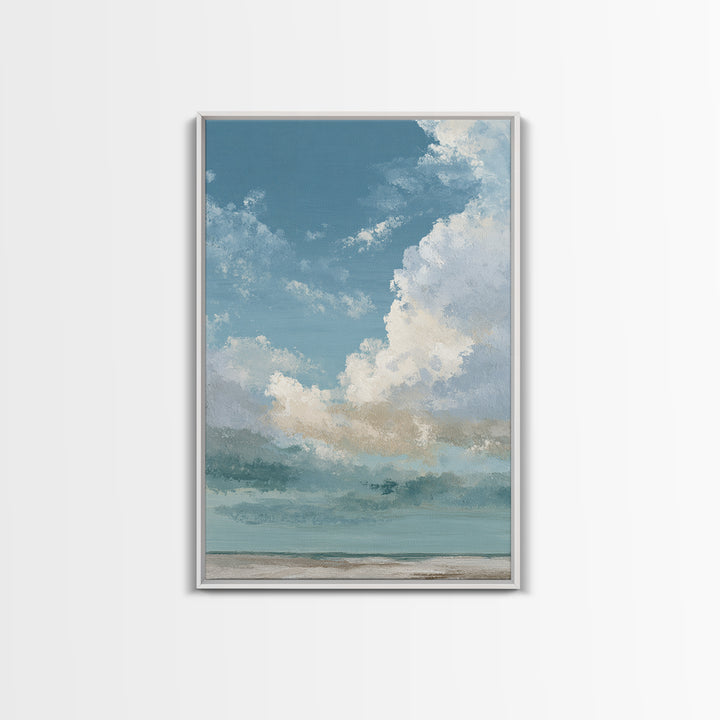 Sky and Cloud Scene Framed Canvas Print, Medical Office Art, Office Decor, Abstract Art, Calm, Anatomy Wall Art, MOA-2x3-17