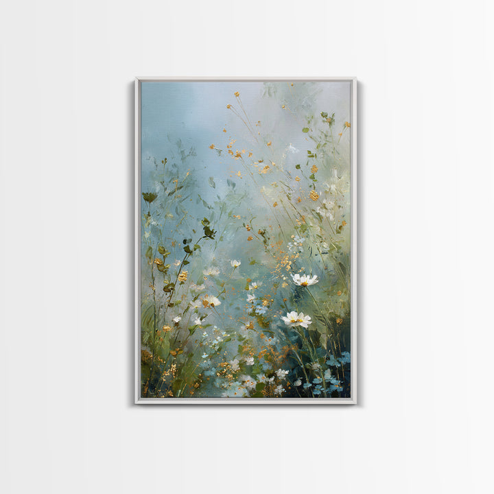 Sunlit Meadow with Wildflowers and Calm Mood Canvas Print, Medical Office Art, Digital Wall Art, Office Decor, Calm, MOA-2x3-20