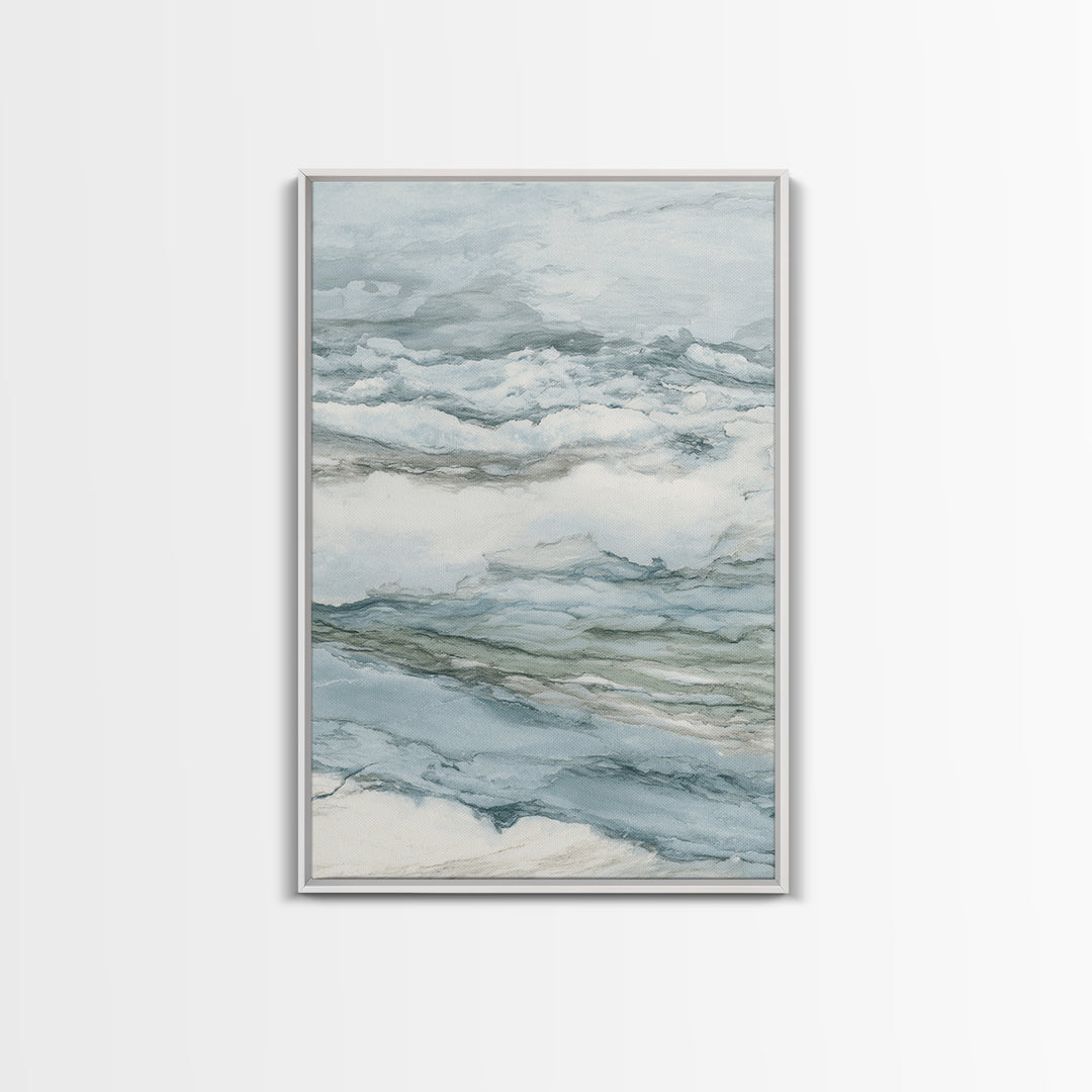 Subtle Marble Texture Framed Canvas Print, Medical Office Art, Science Art, Office Decor, Fine Art, Calm, Textured Painting, MOA-2x3-3