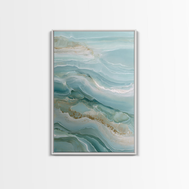 Calming Blue Abstract Framed Canvas Print, Medical Office Art, Medical Student Gift, Office Decor, Abstract Art, Calm, MOA-2x3-33