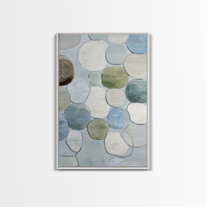 Abstract Cells and Circles as Soothing Pattern Framed Canvas Print, Medical Office Art, Digital Art, Office Decor, Abstract Art, MOA-2x3-37