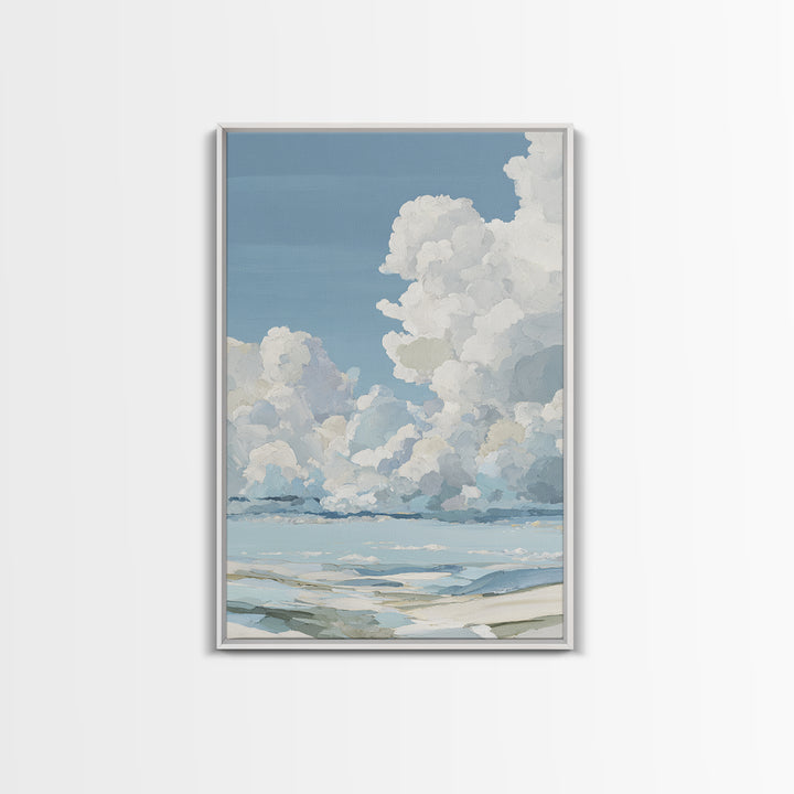Sky and Cloud Scene Framed Canvas Print, Medical Office Art, Office Decor, Abstract Art, Calm, Anatomy Wall Art, MOA-2x3-41