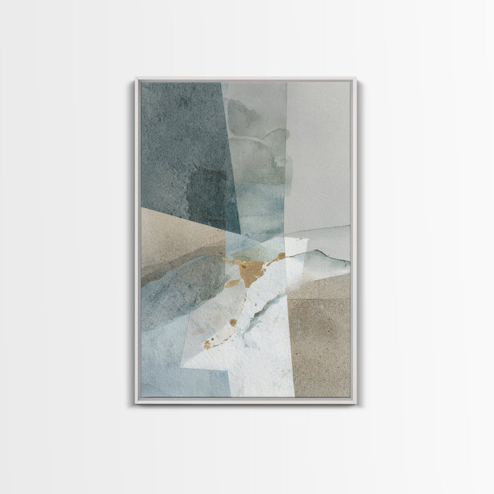 Clean Geometric Composition Framed Canvas Print, Medical Office Art, Room Decor, Office Decor, Abstract Art, Calm, MOA-2x3-42