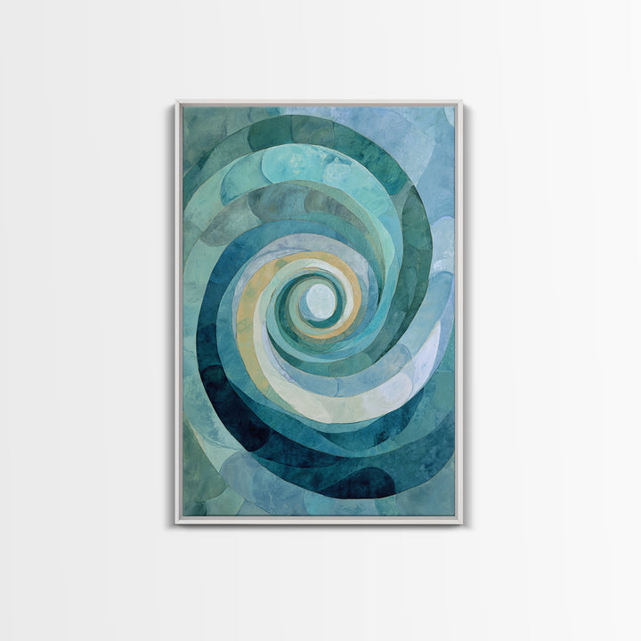 Abstract Healing Spiral Framed Canvas Print, Medical Office Art, Wall Art, Office Decor, Fine Art, Calm, Printable Card, MOA-2x3-47