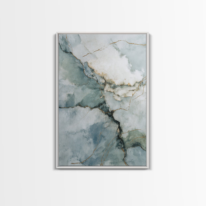Subtle Marble Texture Framed Canvas Print, Medical Office Art, Room Decor, Office Decor, Oil Painting, Calm, MOA-2x3-51