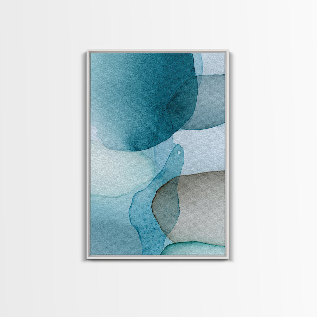 Calming Blue Abstract Canvas Print, Medical Office Art, Medical Art, Office Decor, Fine Art, Calm, Biology Art, Nurse Wall Art, MOA-2x3-57