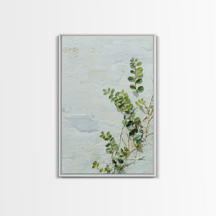 Minimal Green Fern Specimen Framed Canvas Print, Medical Office Art, Room Decor, Office Decor, Calm, Medical Student Gift, MOA-2x3-64