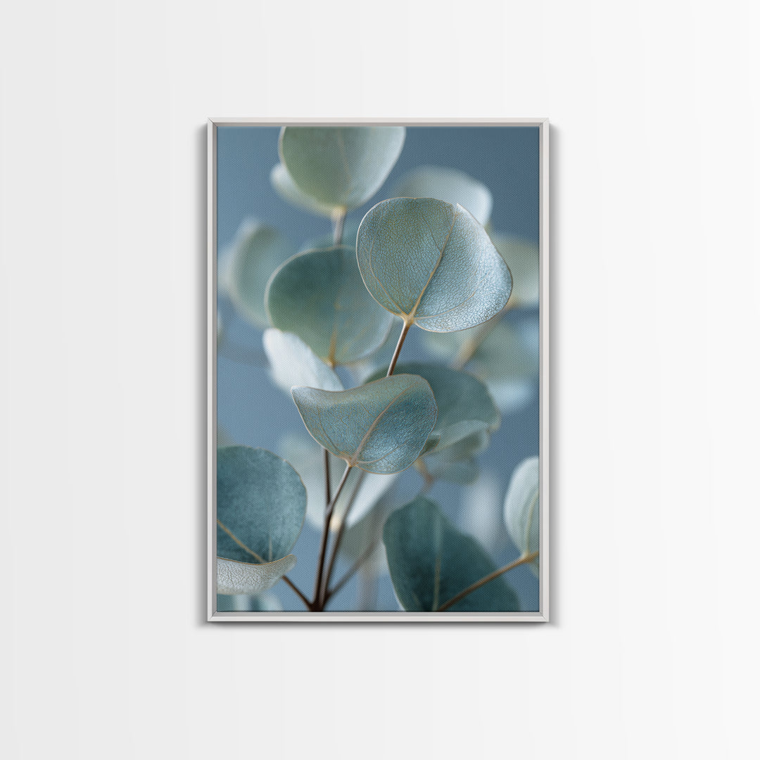 Botanical Eucalyptus Branch Framed Canvas Print, Medical Office Art, Medical Office Decor, Office Decor, Fine Art, Calm, MOA-2x3-83