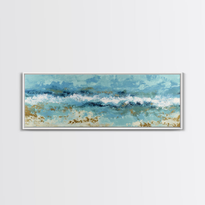 Calming Blue Abstract Framed Canvas Print, Medical Office Art, Brain Poster, Office Decor, Abstract Art, Calm, Medical School, MOA-3x1-17