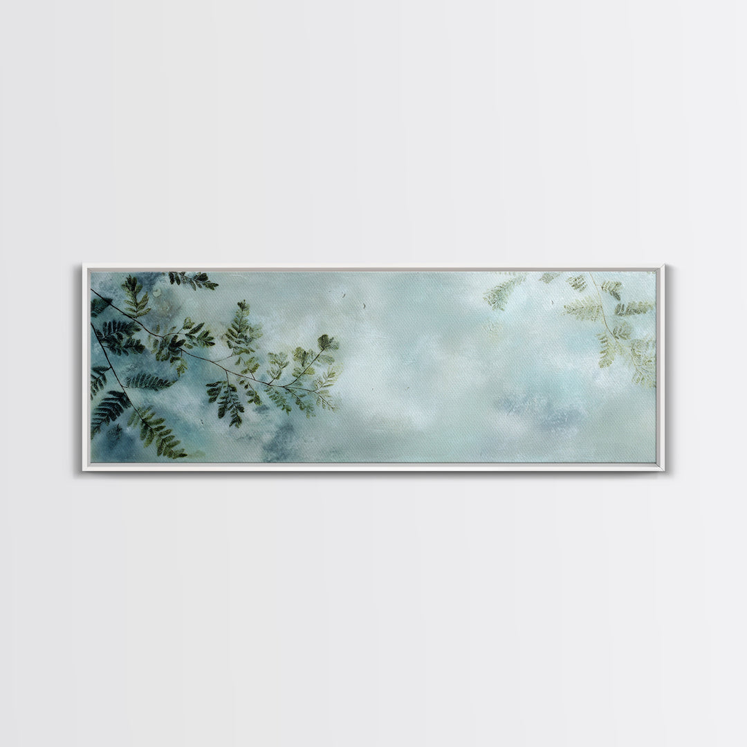 Minimal Green Fern Specimen Canvas Print, Medical Office Art, Nurse Wall Art, Office Decor, Fine Art, Calm, Room Decor, MOA-3x1-24