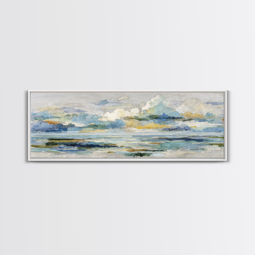 Sky and Cloud Scene Canvas Print, Medical Office Art, Medical Wall Art, Office Decor, Abstract Art, Calm, Neutral Decor, MOA-3x1-25