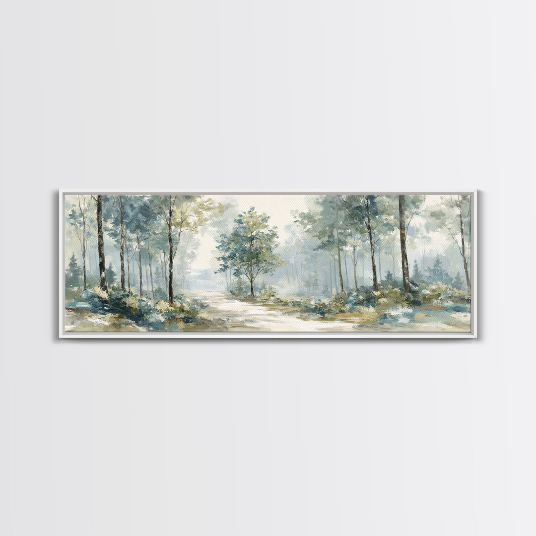 Gentle Forest Path Canvas Print, Medical Office Art, Medical Decor, Office Decor, Oil Painting, Calm, Science Art, MOA-3x1-33